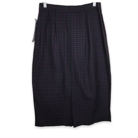 That's Me Vintage Deadstock Plaid Skirt Purple Green Black Women's Size 7/8 - Picture 3 of 16